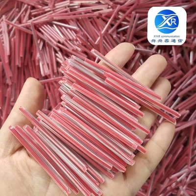 Red Fiber Optic Splice Sleeve , 2.5mm Fiber Heat Shrink Sleeves